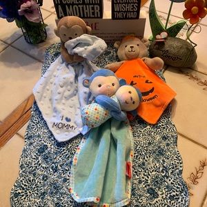 💙 Bundle Of Three Teething Teddy Bear Blankets 💙